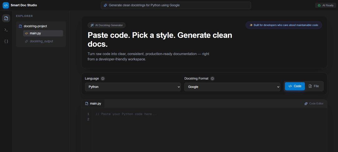 Smart Doc String Generator